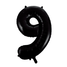 Folieballong, siffra 9 svart 86 cm