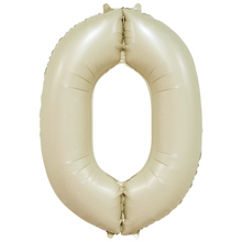 Folieballong, siffra 0 krämvit 86 cm