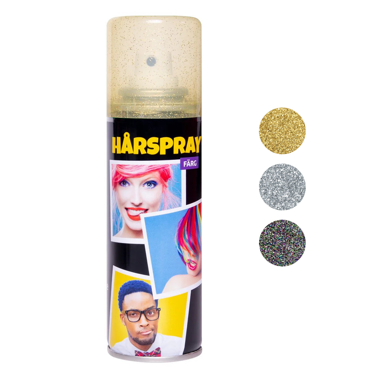 Hårspray, guldglitter