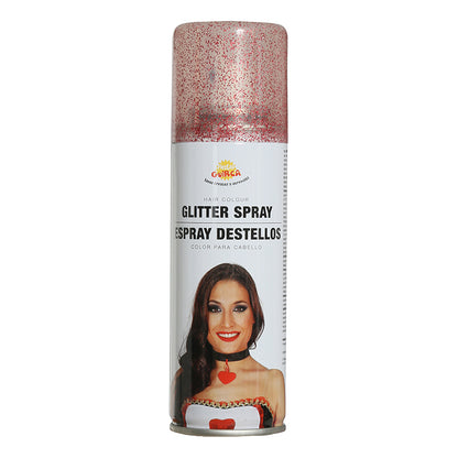 Hårspray, glitter röd 125 ml