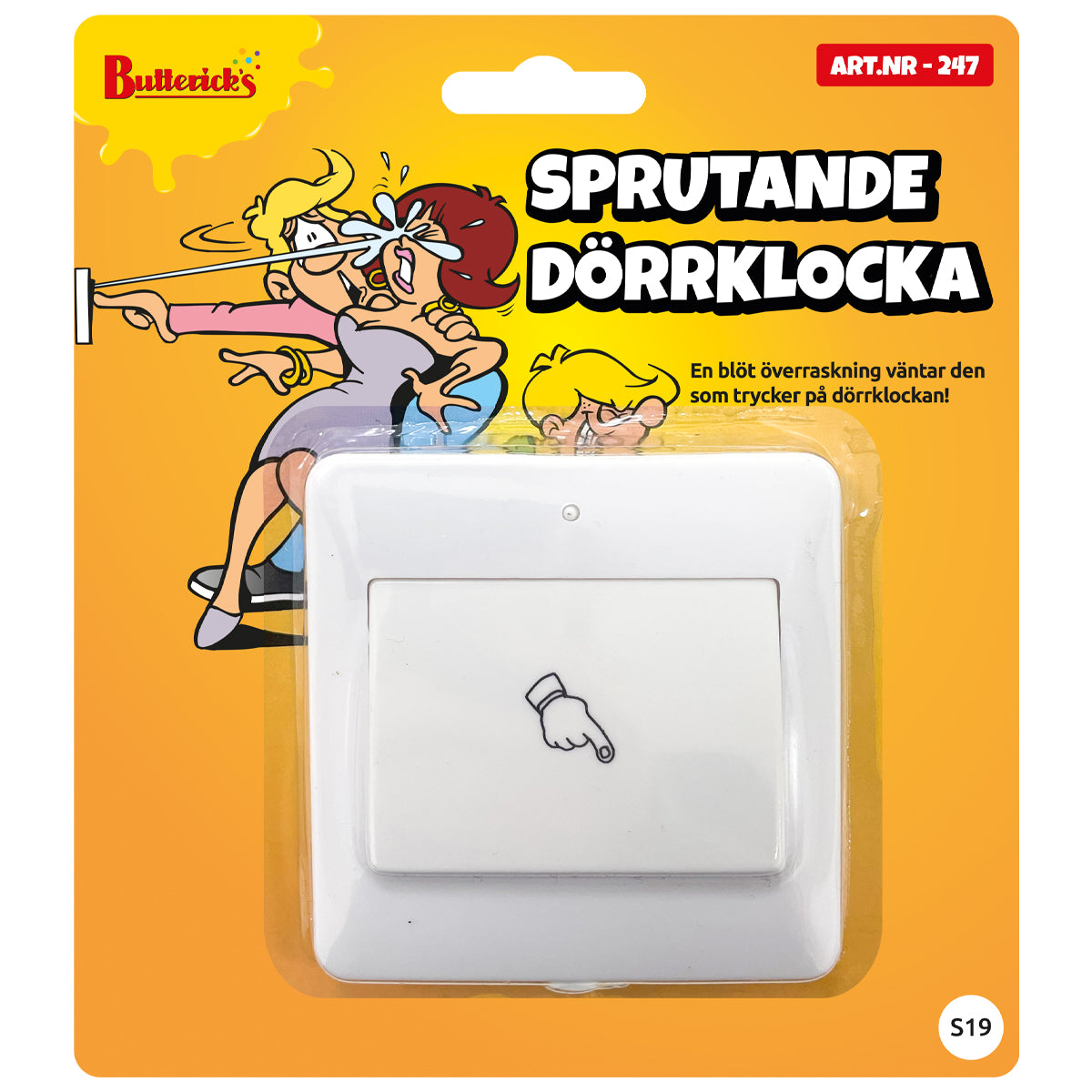 Sprutande dörrklocka