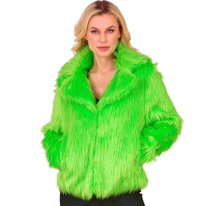 Jacka, neon grön XXL