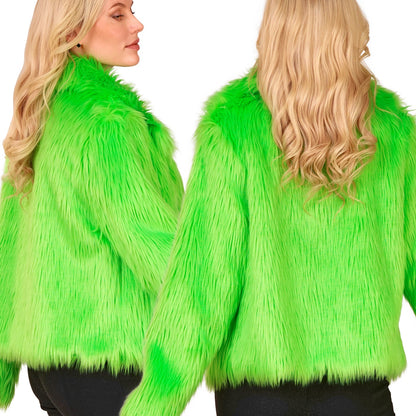 Jacka, neon grön XXL