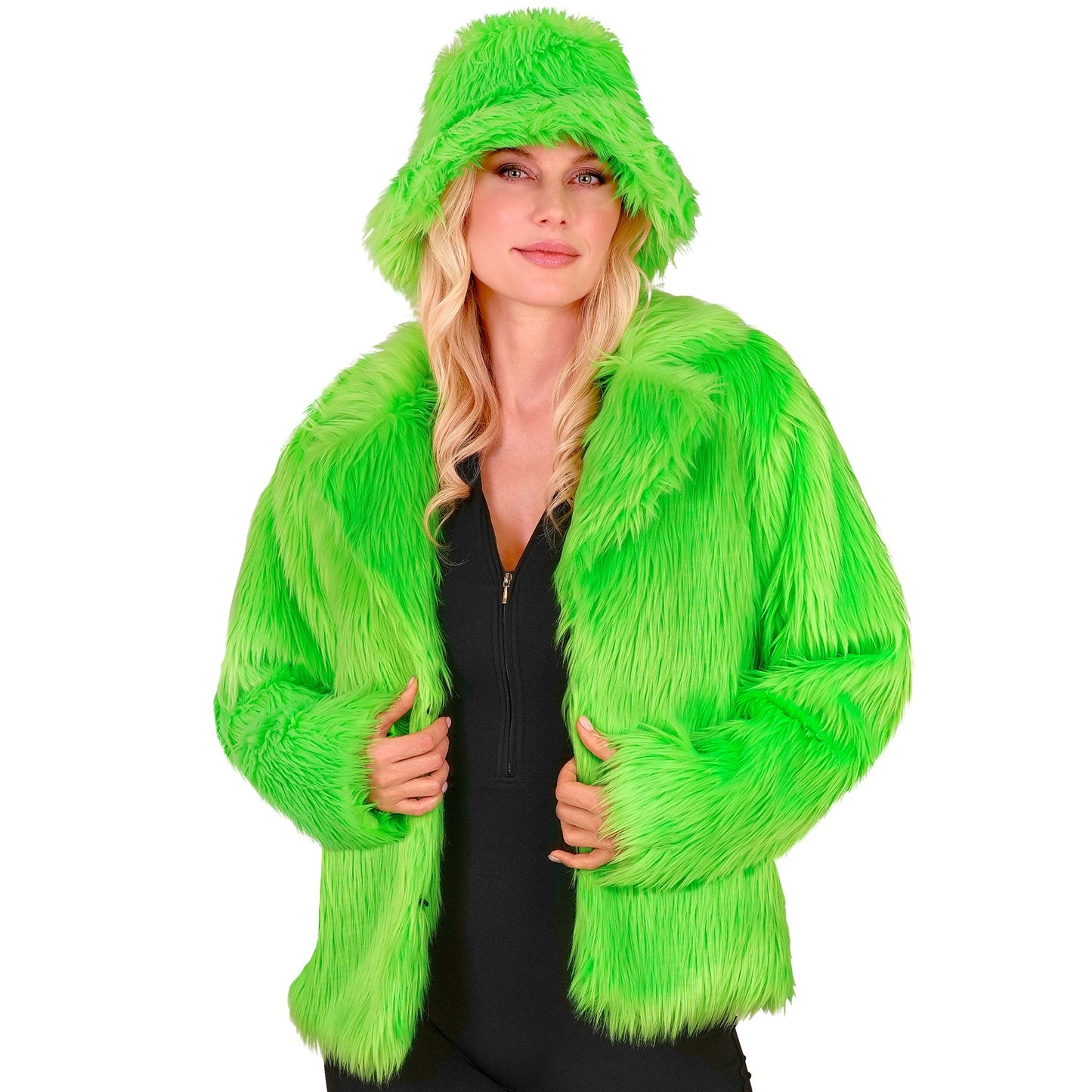 Jacka, neon grön XXL