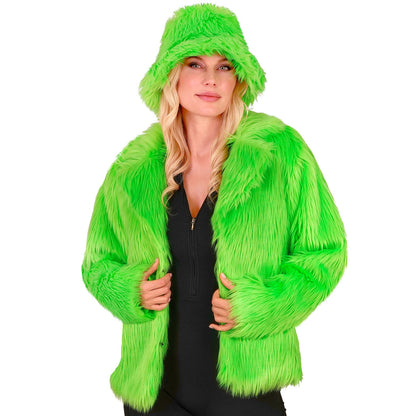 Jacka, neon grön XXL