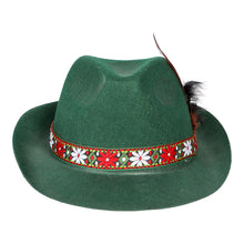 Tyrolerhatt, grön med band