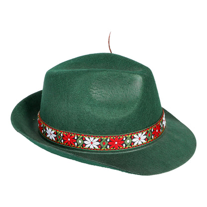 Tyrolerhatt, grön med band