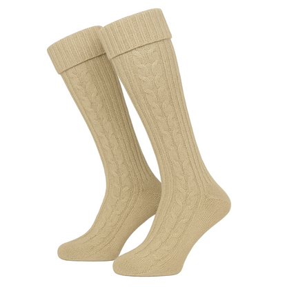 Tyrolerstrumpor, beige