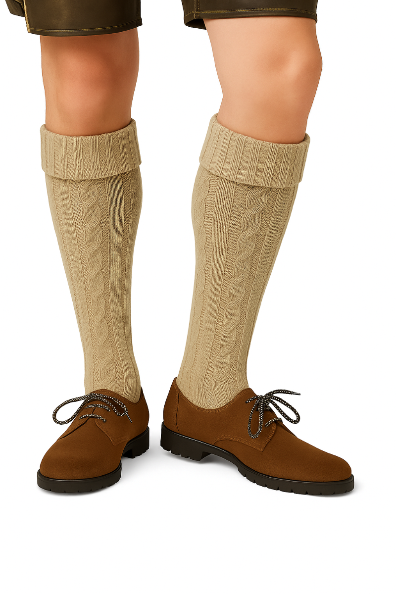 Tyrolerstrumpor, beige