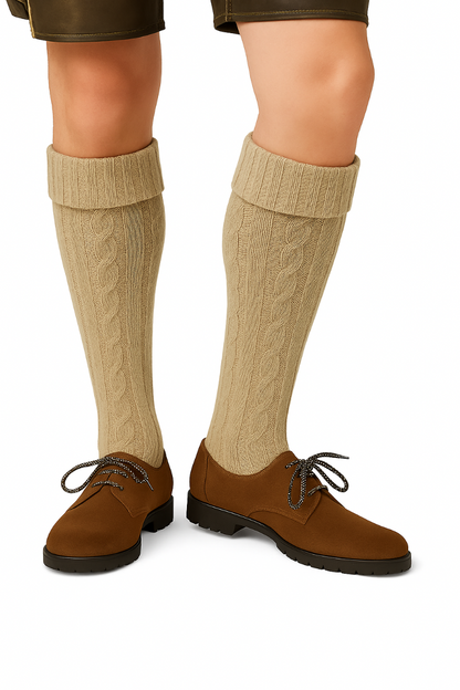 Tyrolerstrumpor, beige