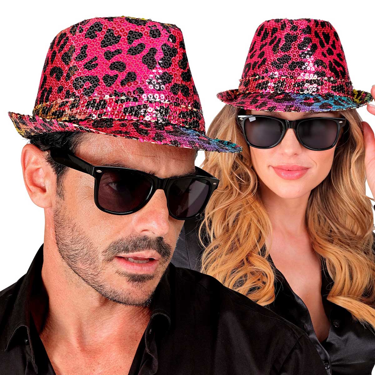 Hatt, popstar rainbow animalier leopard