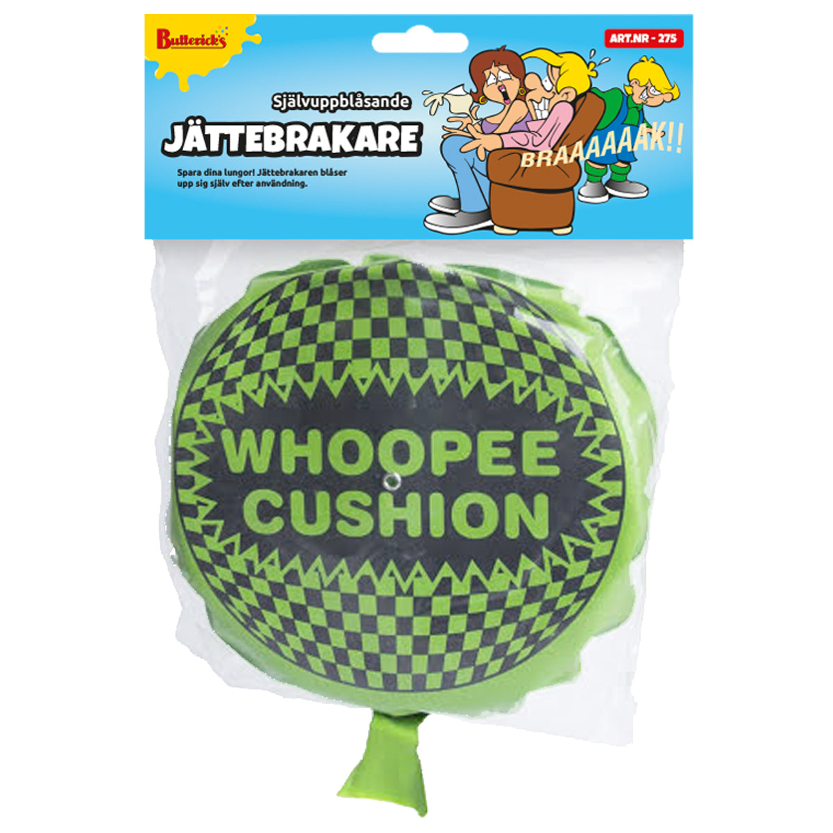 Jätte självuppblåsbar pruttkudde