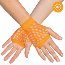 Näthandskar, neon orange korta 80-tal