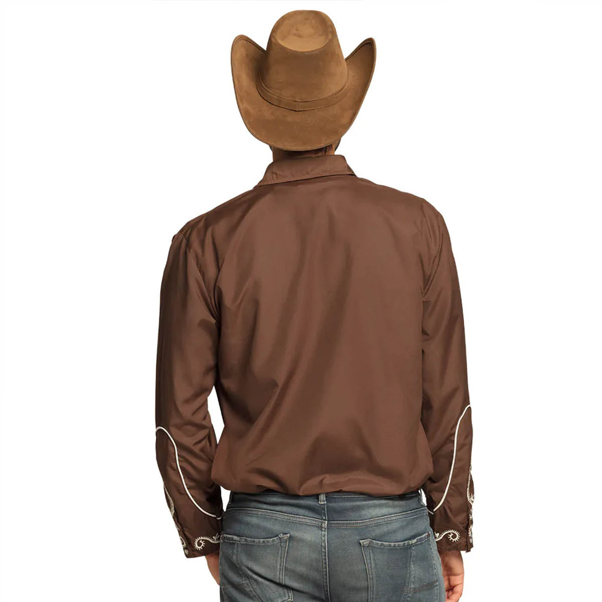 Cowboyskjorta, brun XL