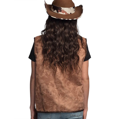 Cowboyväst, brun M