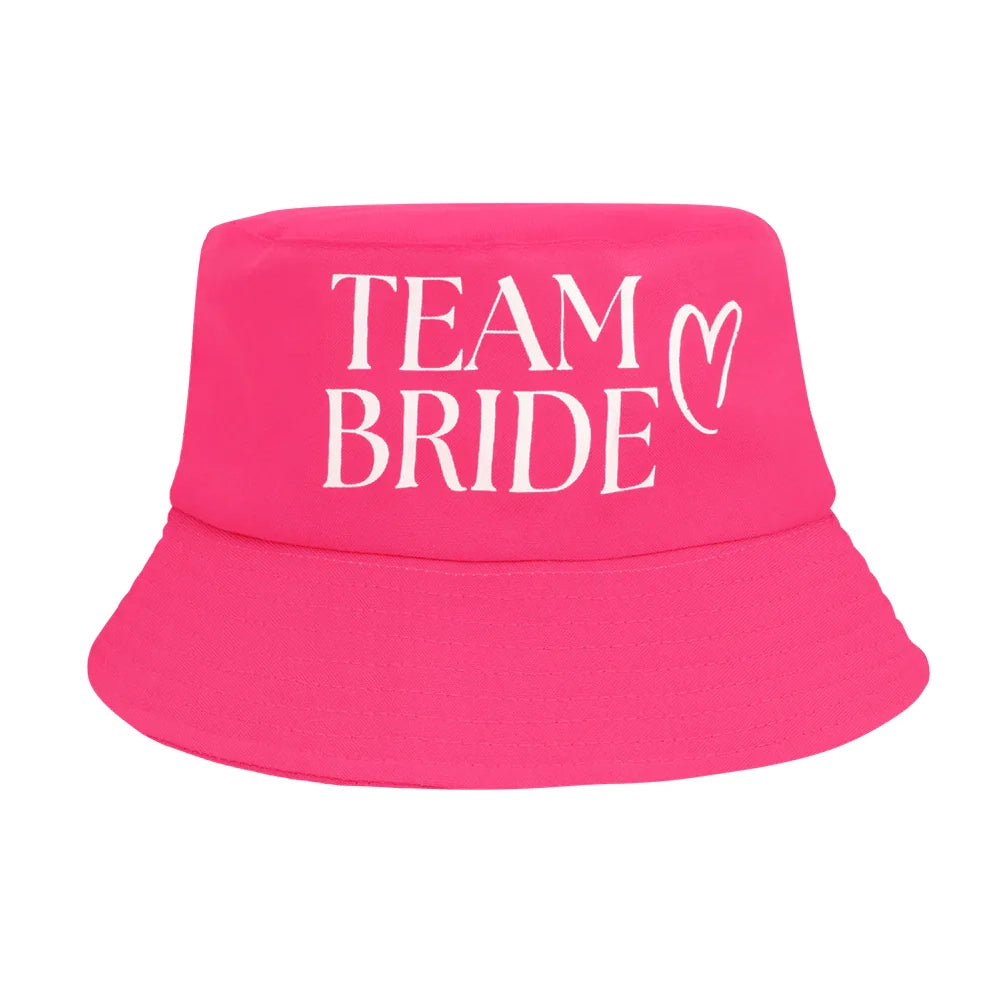 Bucket hat, team bride rosa