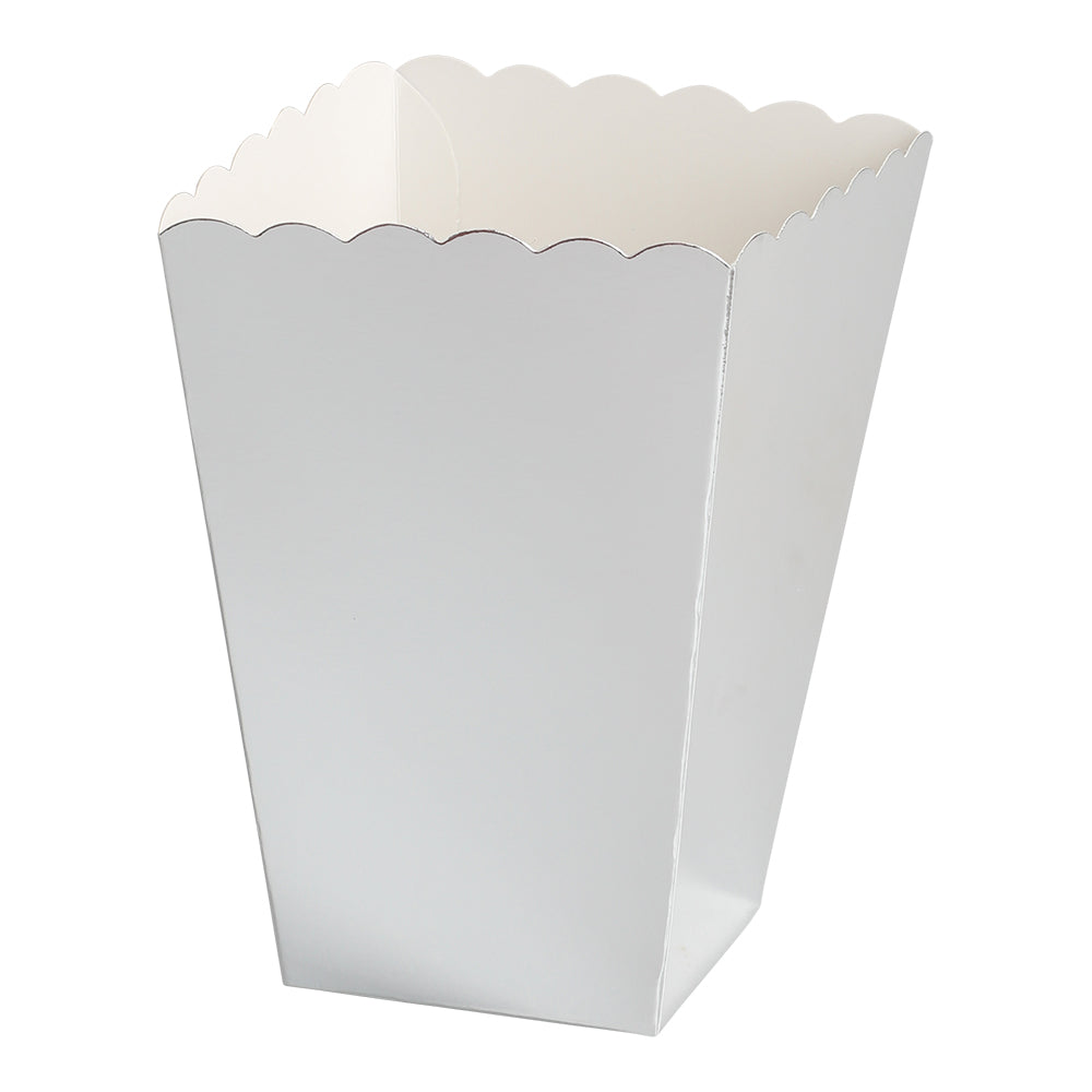Popcornboxar, silver 6 st