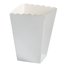 Popcornboxar, silver 6 st