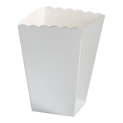 Popcornboxar, silver 6 st
