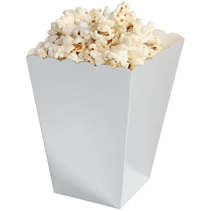 Popcornboxar, silver 6 st