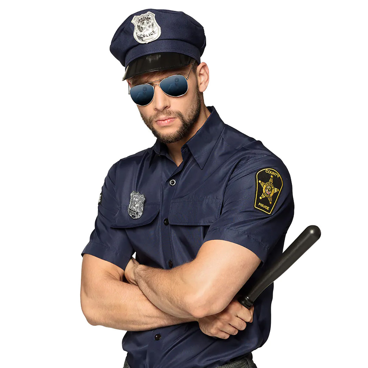Maskeradset, polis blå