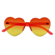 Glasögon, festival hearts orange mirror