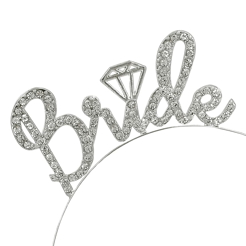 Metalltiara, bride diamond