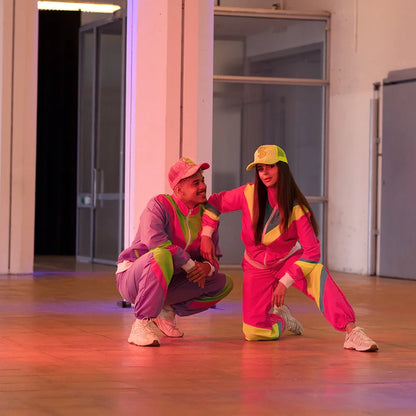 Träningsoverall, neon rosa
