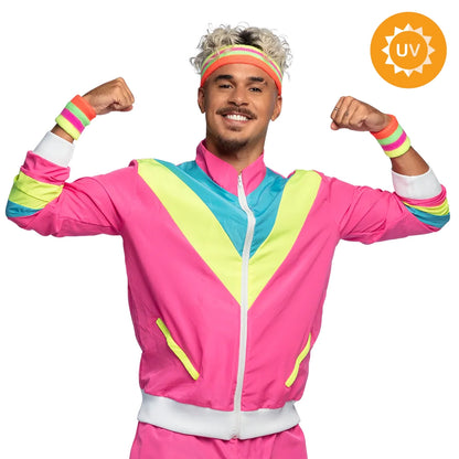 Träningsoverall, neon rosa