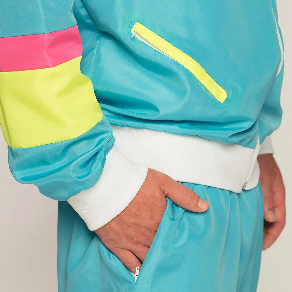 Träningsoverall, neon blå