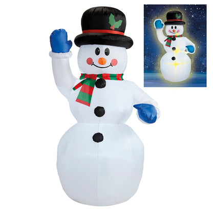 Uppblåsbar props, snögubbe 150 cm