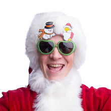 Glasögon, snögubbe & jultomte