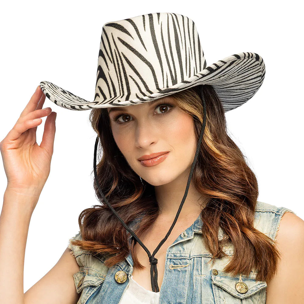 Cowboyhatt, zebra