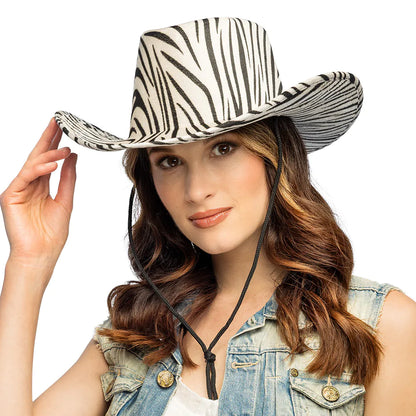 Cowboyhatt, zebra