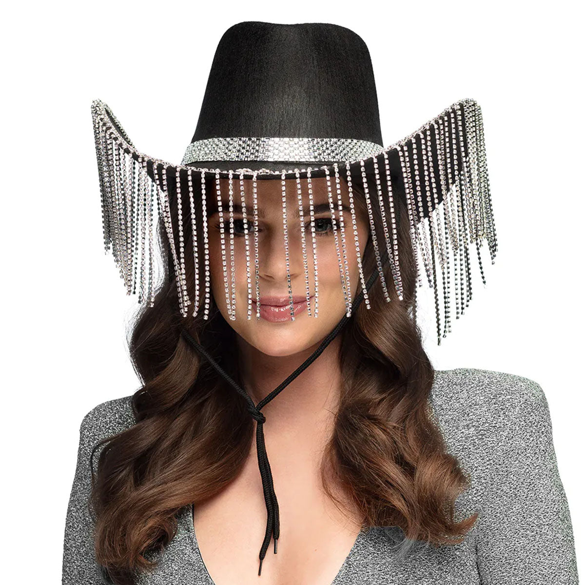 Cowboyhatt, showgirl svart