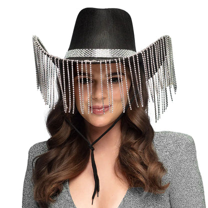 Cowboyhatt, showgirl svart