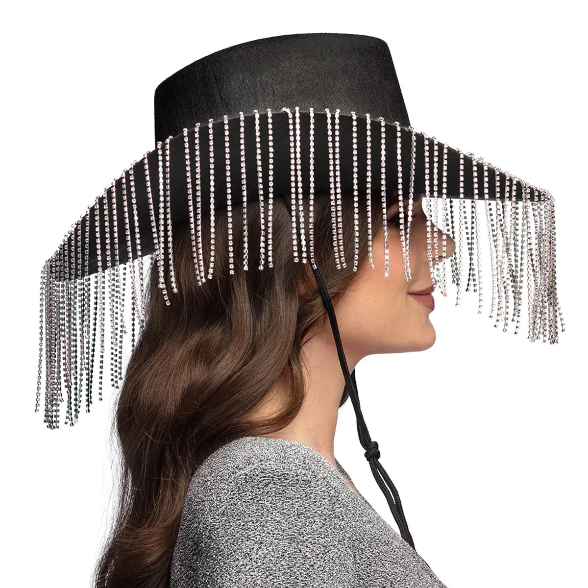 Cowboyhatt, showgirl svart