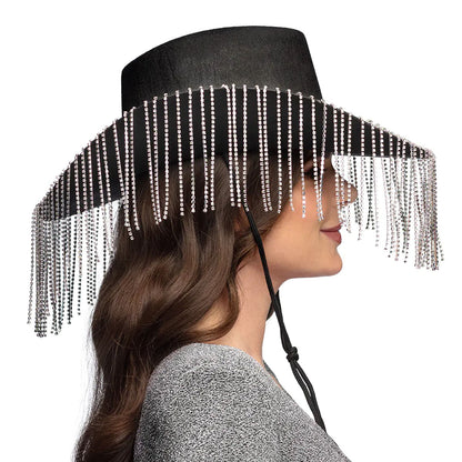 Cowboyhatt, showgirl svart