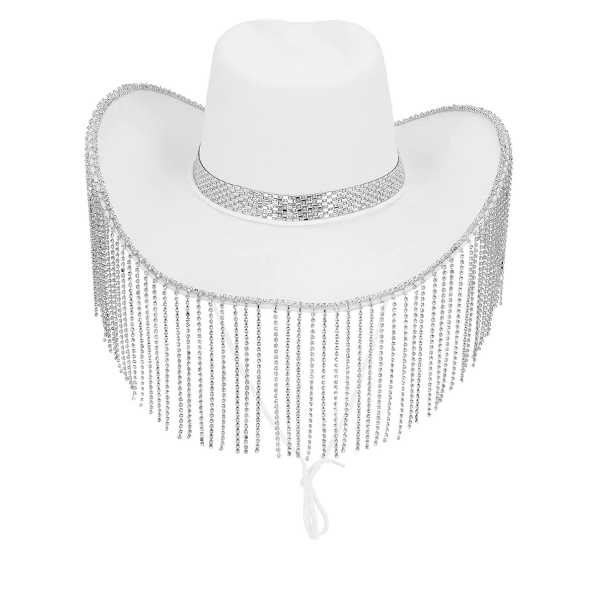 Cowboyhatt, showgirl vit