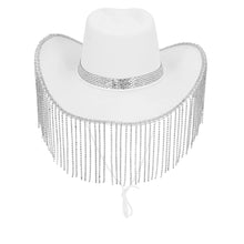 Cowboyhatt, showgirl vit
