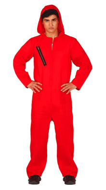 Tonårsdräkt, röd overall med huva 14-16 år (168 cm)