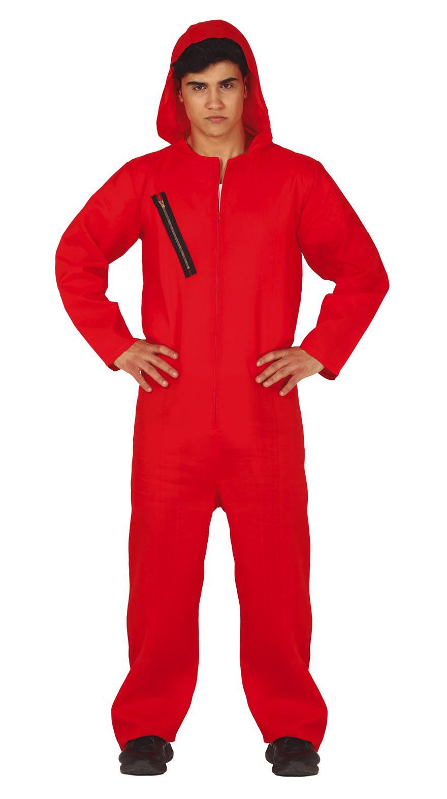 Tonårsdräkt, röd overall med huva 14-16 år (168 cm)