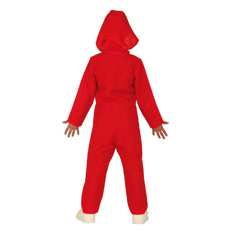 Tonårsdräkt, röd overall med huva 14-16 år (168 cm)