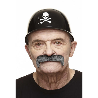 Mustasch, magnum svart/vit