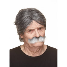 Mustasch, sheriff grå/vit