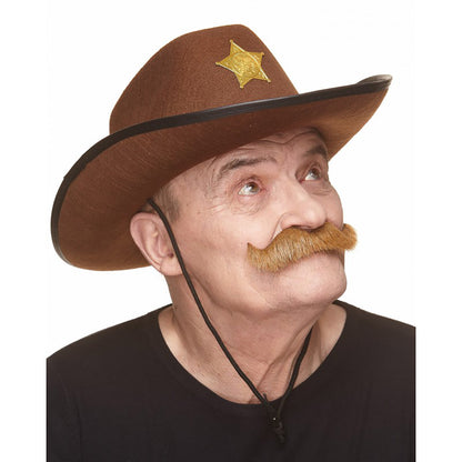 Mustasch, sheriff kastanj