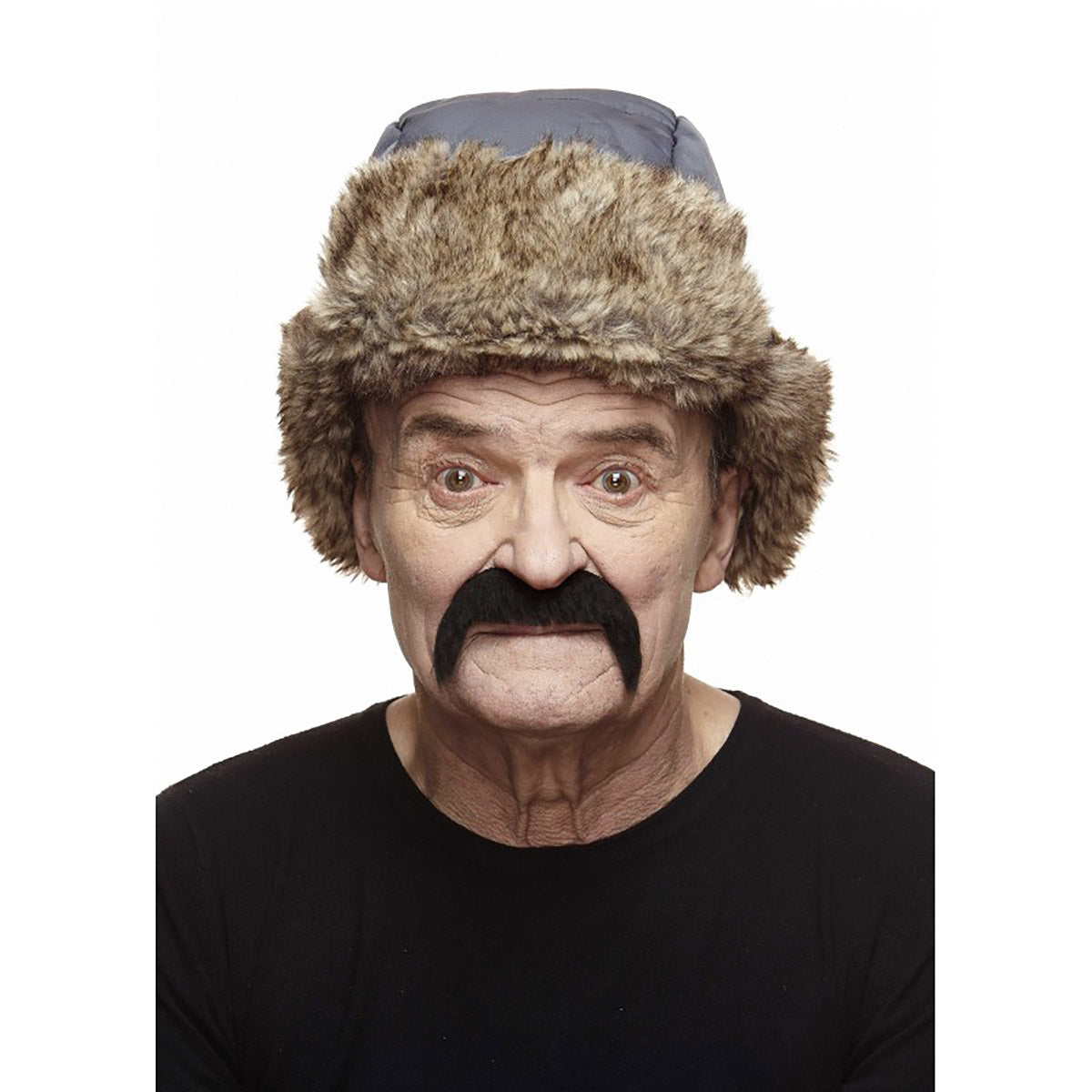 Mustasch, cowboy svart