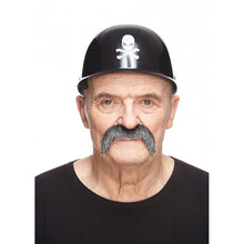 Mustasch, cowboy svart/vit