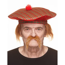 Mustasch, biker kastanj/vit