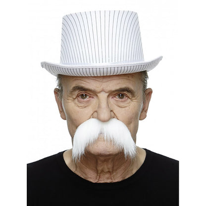 Mustasch, rebel vit